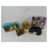 Lot of Misc. Cat Themed Items - Coin Bank Puzzles