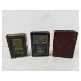 Lot of 3 Vintage Book Shaped Coin Banks - Missing