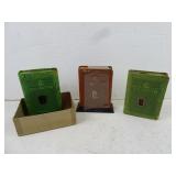 Lot of 3 Vintage Calemeter Book Shape Coin Banks