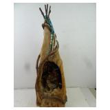 Native American Doll in Hand Crafted TeePee Home