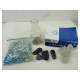 Lot of Misc. Home Items - Glass Beads Rocks &