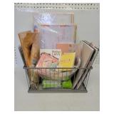 Lot of office supplies metal basket classroom