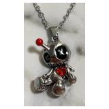 Voodoo doll necklace 16-19 inches long new never