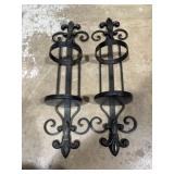 Metal wall sconce candle holders 24ï¿½H