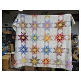 Handmade quilt stars 73x75