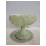 Frosted Fenton  pedestal dish