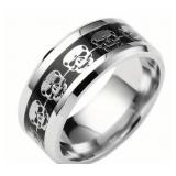 Stainless steel skull ring size 10 new never worn