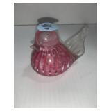 Joe St Clair Blown Glass Pink Bird paperweight