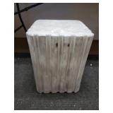 Threshold square ceramic accent table 17x13x13