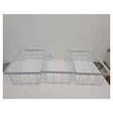 3 Wire Baskets 12x8x5