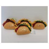 8 Wondershop Taco Christmas Ornaments 4x3