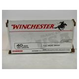 Winchester 40 s&w 180 grade FMJ 50 cartridges