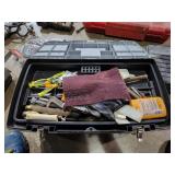 Toolbox with contents and level