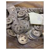 (100) Gary railway fare tokens