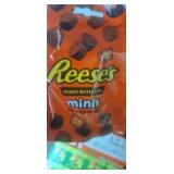 Case of 12- 3.7oz bags of reeses unwrapped minis