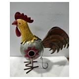 Metal Chicken birdhouse 10 in wide 12 in tall