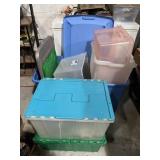 6 totes with lids