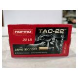 Norma TAC-22LR 40 grain 50 rounds ammo