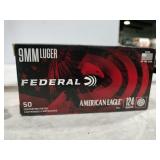 Federal 9 mm Luger 124 grain 50 round ammo