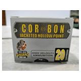 Cor-Bon 9 mm Luger 115grain jhp 20 round ammo