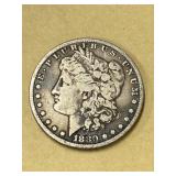 1880-S Morgan silver dollar