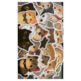 25 assorted cat stickers. For bottles,