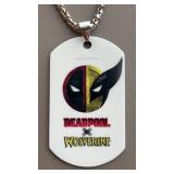 Wolverine and Deadpool dog tag double sided on