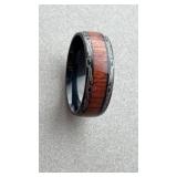 Wooden barrel ring size 10 new never worn