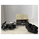 FOTEX 35MM camera w/ electric flash & bag, vintage