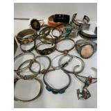 Large variety of bangle bracelets