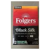 12 Folgers Black silk K cups in date