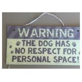 New dog personal space wood sign with adjustable