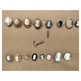 Group of 16 Cameo brooches