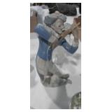 Rex Valencia Clown Violin Blue White 9in Figurine