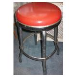 Vintage Cosco Red Vinyl Stool