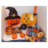 Halloween Decor, Fabric, Candy Bag, Caldron+