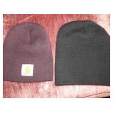 Brown Carhart & Black Knit Hats