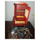 Costume Jewelry In Distressed Box