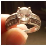 .925 Sterling Band w/ Cubic Zirconia Ring