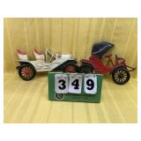 (2) Cast Antique Car Wall Plaques