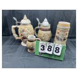 (4) Avon Beer Steins