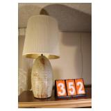 STONEWARE LAMP WITH SHADE