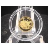 2009 Boston Tea Party .585 gold mini coin 0.5 g
