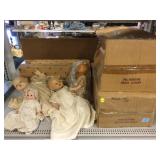 Vintage composite and plastic dolls, in box doll
