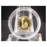 2009 Statue of Liberty .585 gold mini coin 0.5g