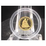 2017 Liberty .585 gold mini coin 0.5 g