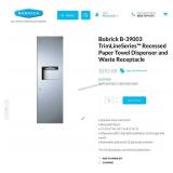 NIB Bobrick Recessed Wastebin/Towel Dispenser