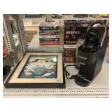 Keurig coffee maker and baker art tile framed to