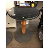 Black Granite Top 30 in tall Pedestal Table - 2ft