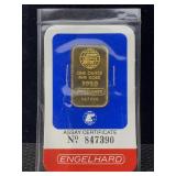 Engelhard 1 Oz Gold 999 Gold Ingot